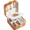 Portable Earring Ring Jewelry Display Storage Box Travel Organizer PULeather