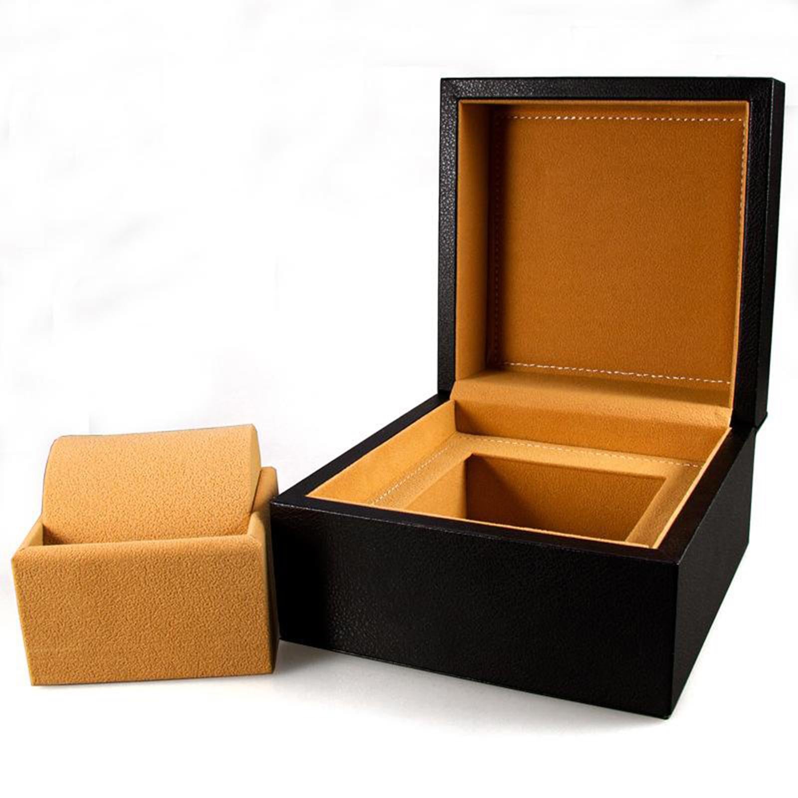 Luxury Single Single PU Leather Watch Box Organizer Jewelry Display Case