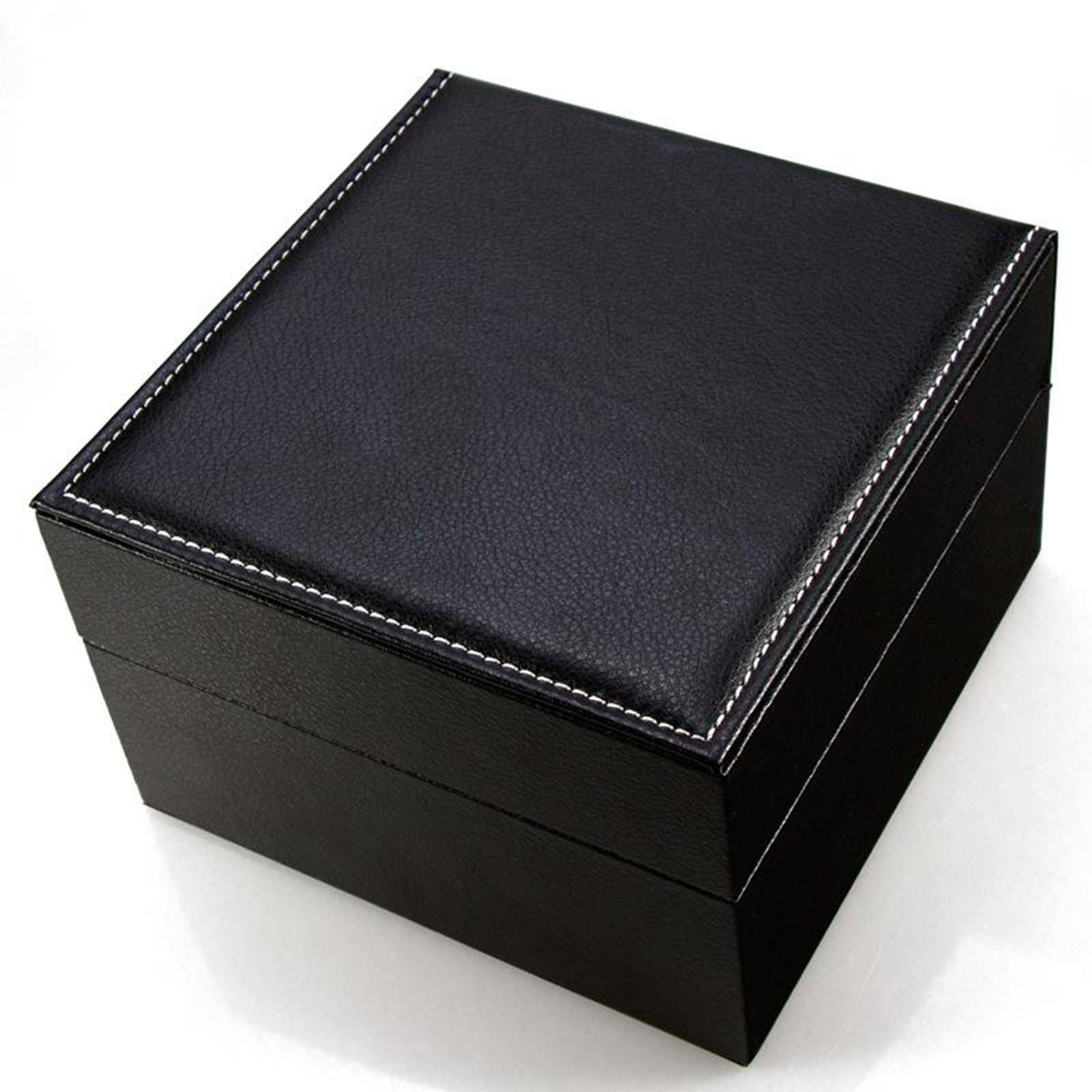 Luxury Single Single PU Leather Watch Box Organizer Jewelry Display Case