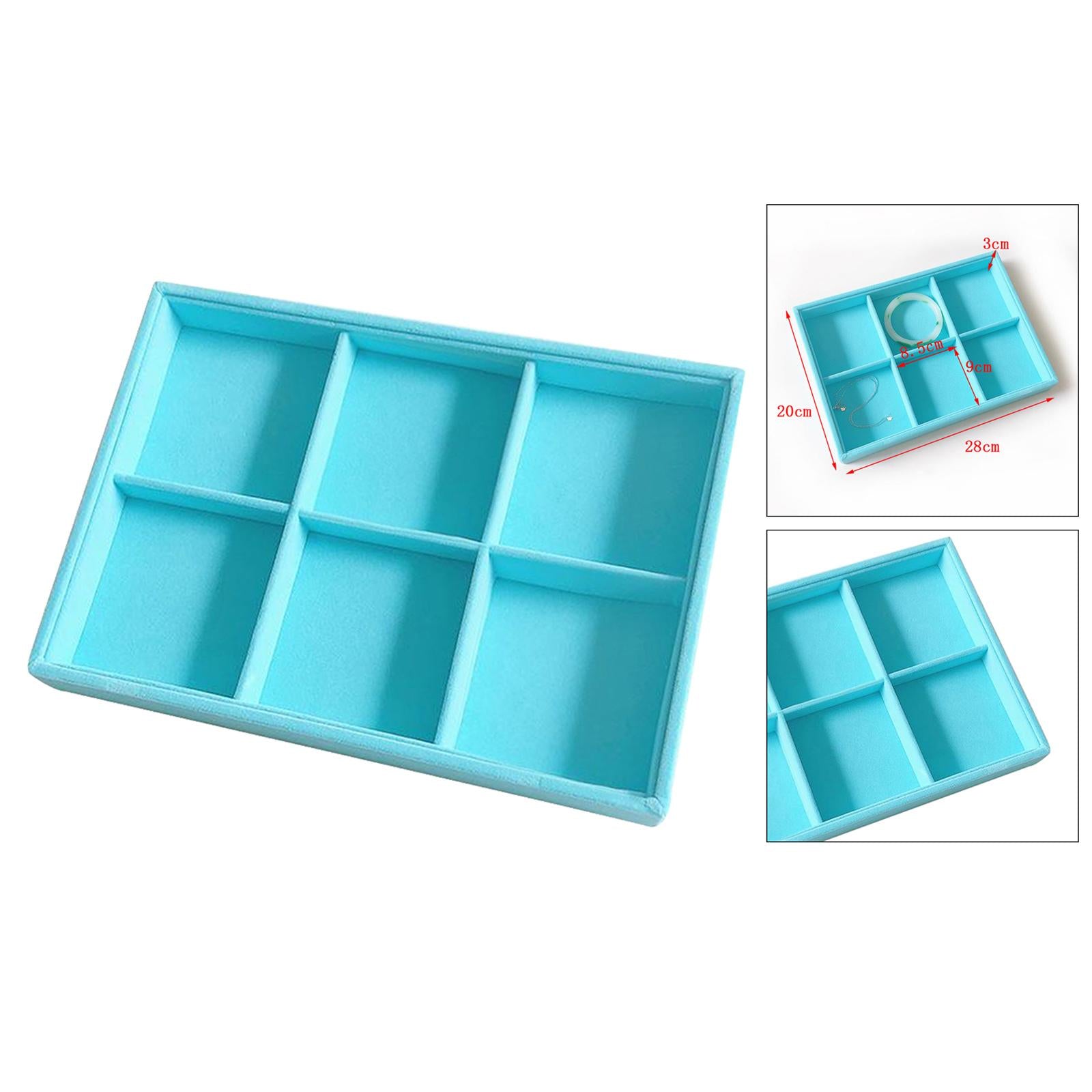 Stackable Velvet Jewelry Display Trays  6 Grid