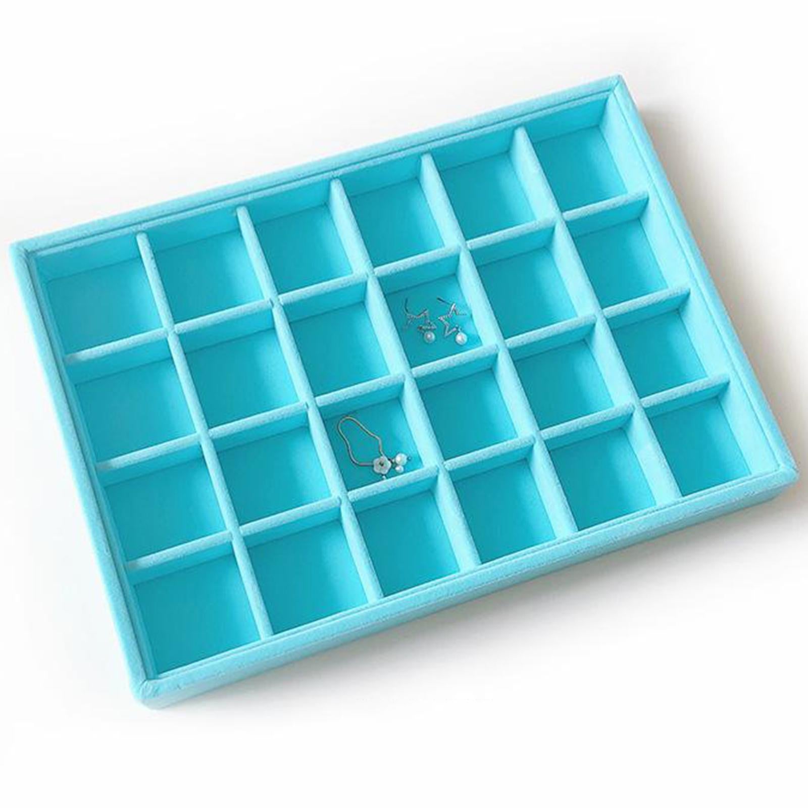 Stackable Velvet Jewelry Display Trays  24 Grid