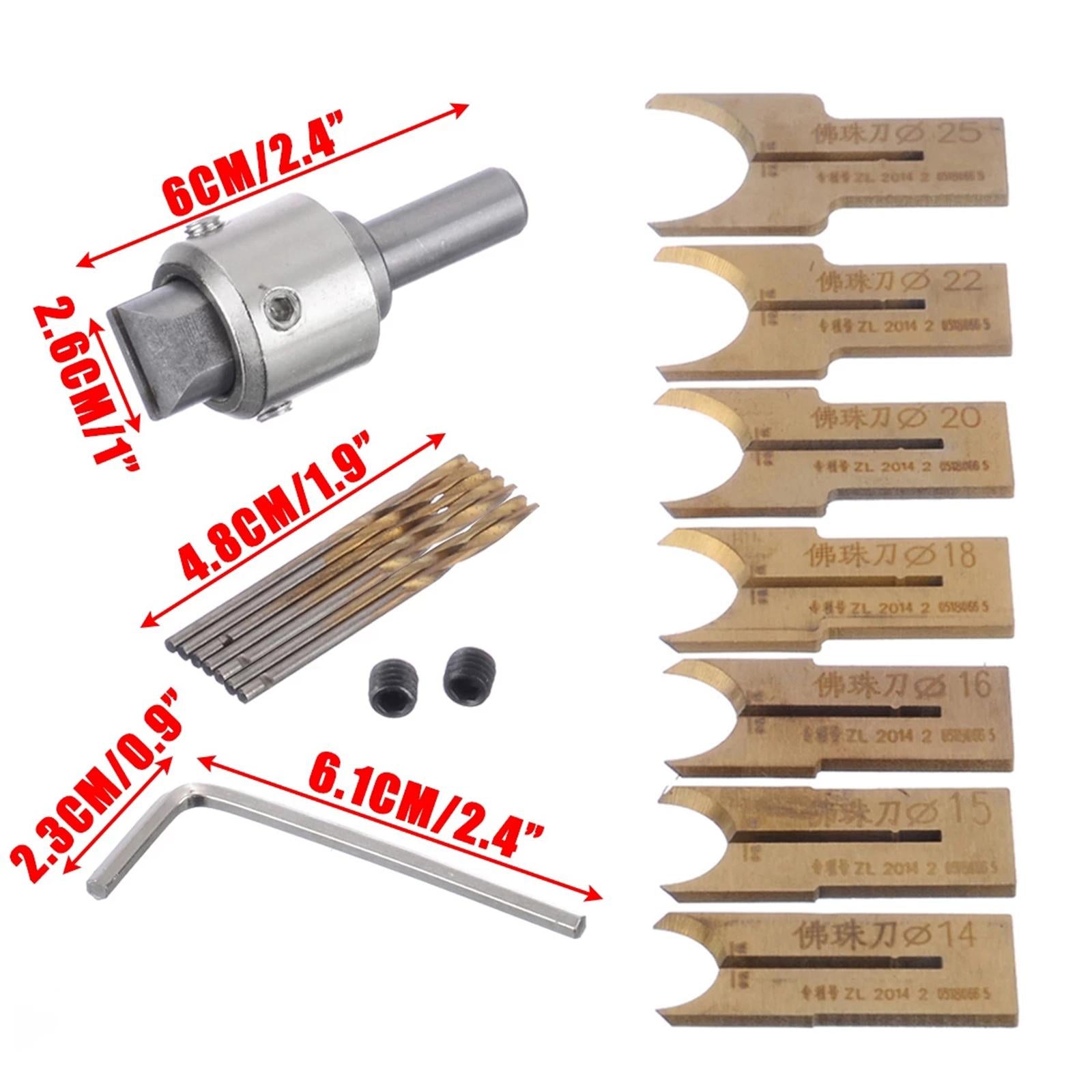 16Pcs Wood Bead Maker Beads Drill Bit Milling Cutter Woodworking Tools