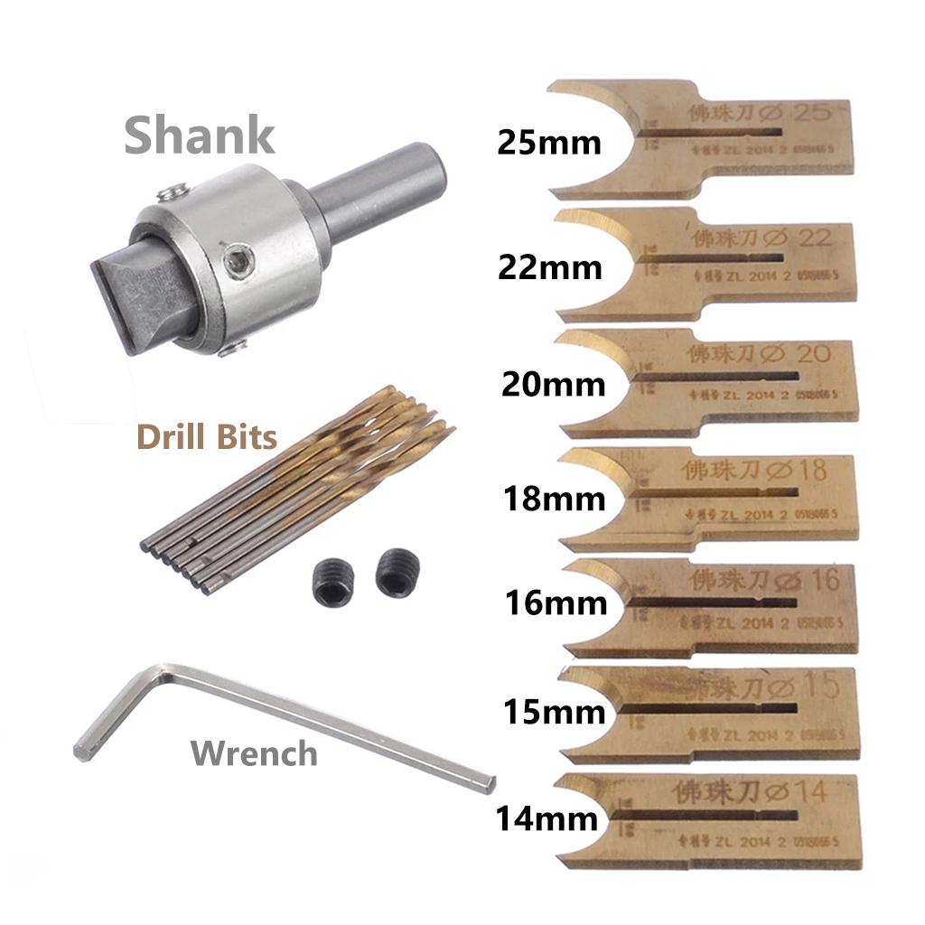 16Pcs Wood Bead Maker Beads Drill Bit Milling Cutter Woodworking Tools