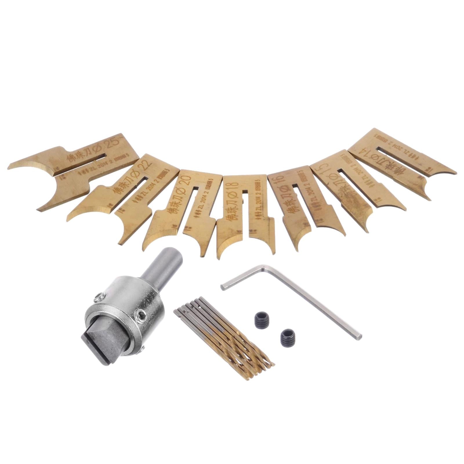 16Pcs Wood Bead Maker Beads Drill Bit Milling Cutter Woodworking Tools