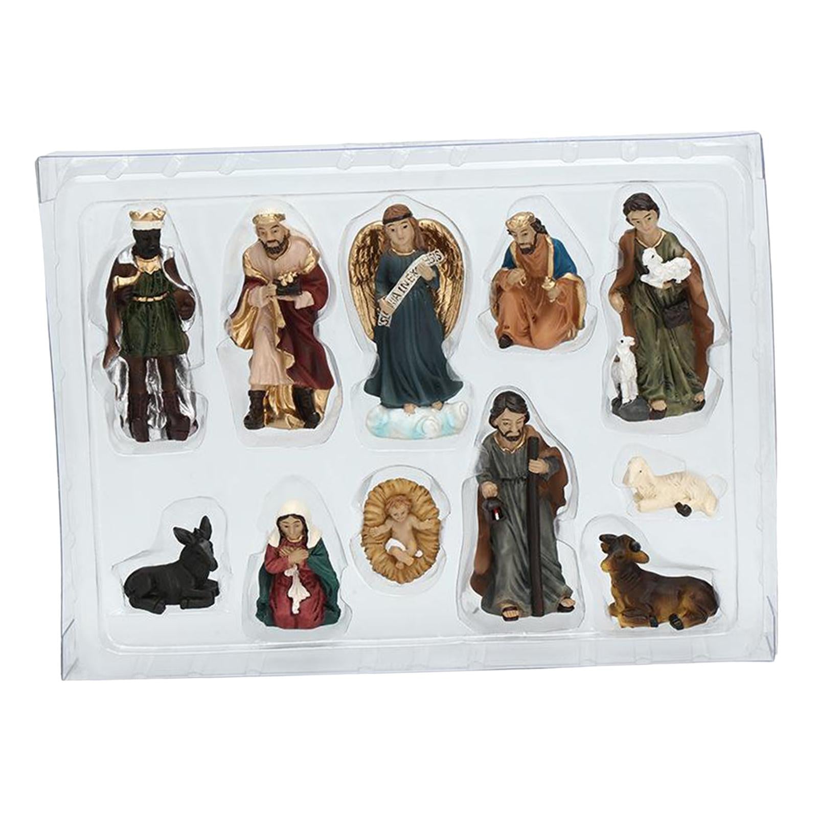 Resin Christmas Nativity Figurines Set Statue Figures Decorations Gifts