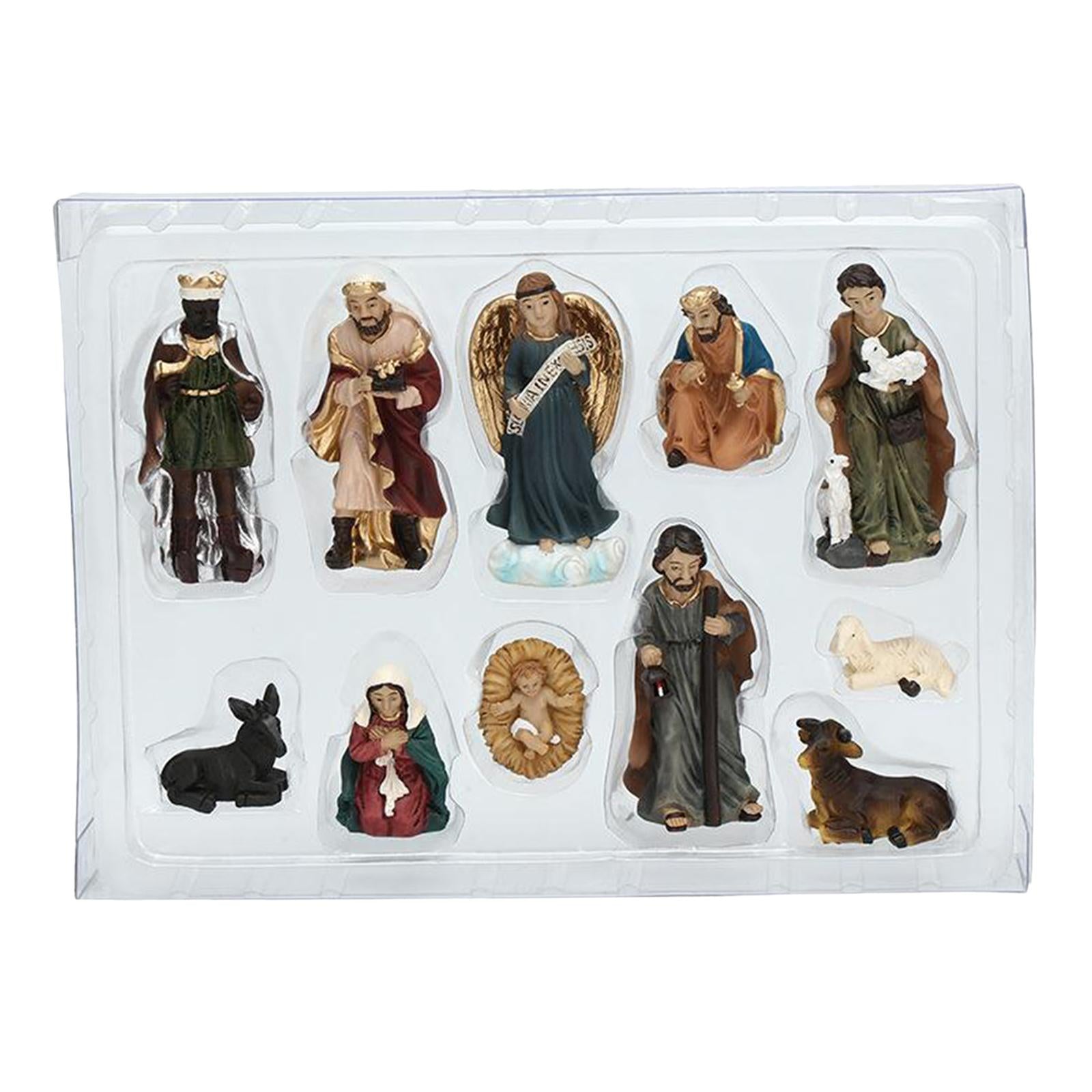 Resin Christmas Nativity Figurines Set Statue Figures Decorations Gifts