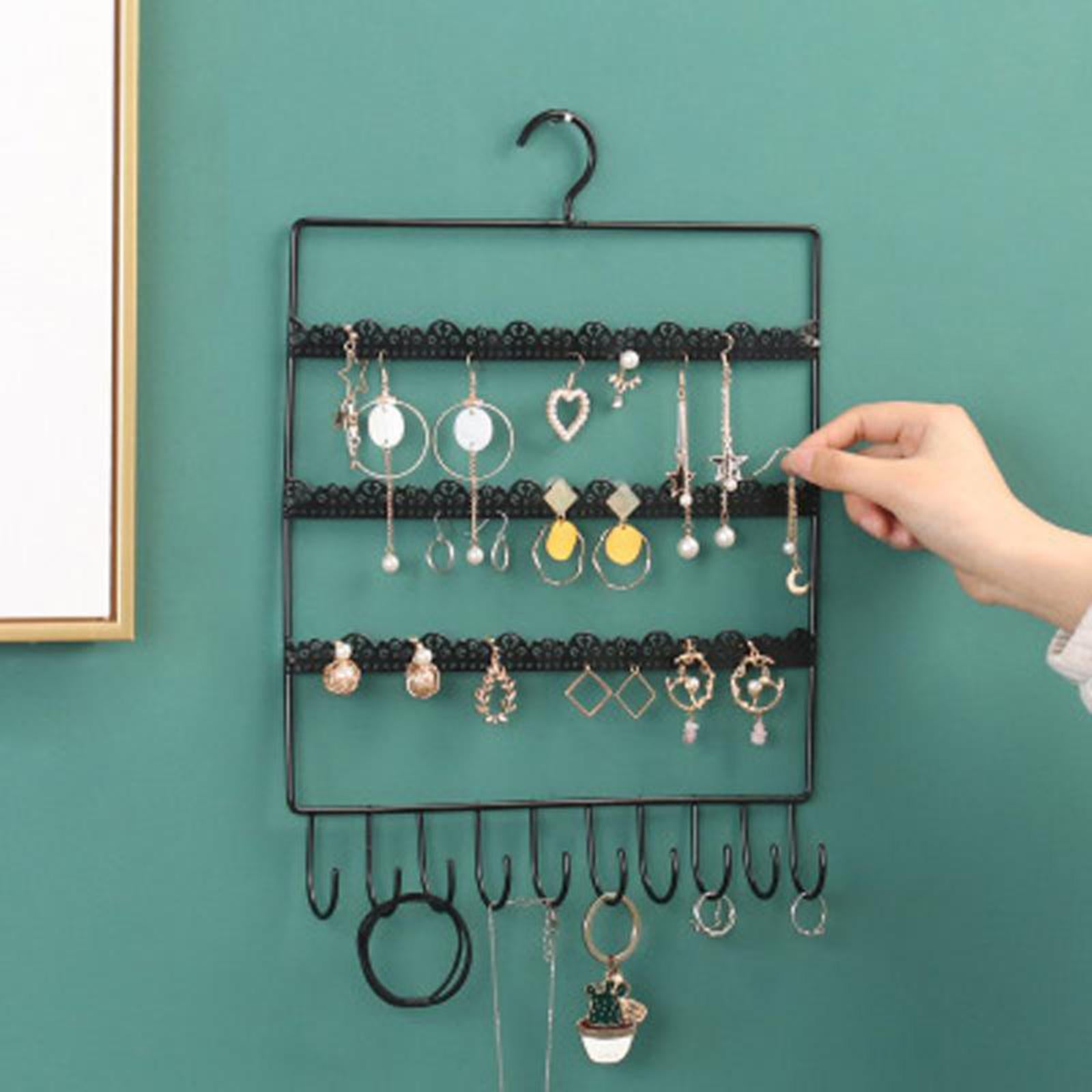 Metal Jewelry Holder Jewelry Stand Rack for Earrings Necklaces Bracelet L