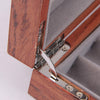 Large Capacity 2 Layer 23 Slots Wood Pen Storage Box & Lid Window Rosewood