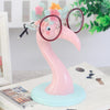 Decorative Flamingo Shaped Eyeglasse Spectacle Holder Stand Protector Resin