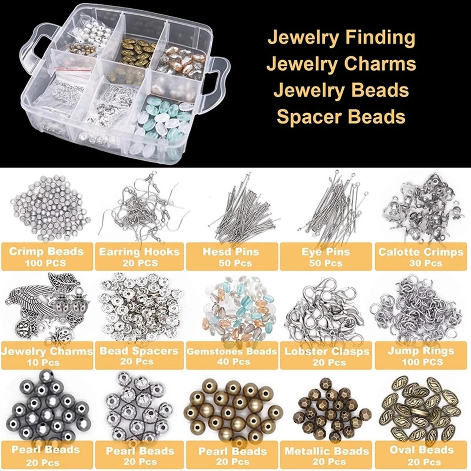 1171pcs/set Jewelry Making Supplies Jewelry Pliers with Storage Organizer