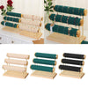 Vintage Velvet Bracelet Display Rack for Trinket Bangle Home Organizer Tower green