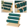 Vintage Velvet Bracelet Display Rack for Trinket Bangle Home Organizer Tower green