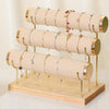 Vintage Velvet Bracelet Display Rack for Trinket Bangle Home Organizer Tower Beige