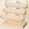 Vintage Velvet Bracelet Display Rack for Trinket Bangle Home Organizer Tower Beige