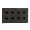 High Purity 8 Heart Shape Graphite Ingot Mold Metal Casting Mould Non-stick