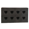 High Purity 8 Heart Shape Graphite Ingot Mold Metal Casting Mould Non-stick