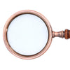 10X Handheld Magnifying Glass Antique Copper Magnifier with Sandawood Handle