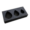 Graphite Ingot Mold Crucible for Melting Scrap Copper Jewelry  3 Droplets