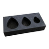 Graphite Ingot Mold Crucible for Melting Scrap Copper Jewelry  3 Droplets