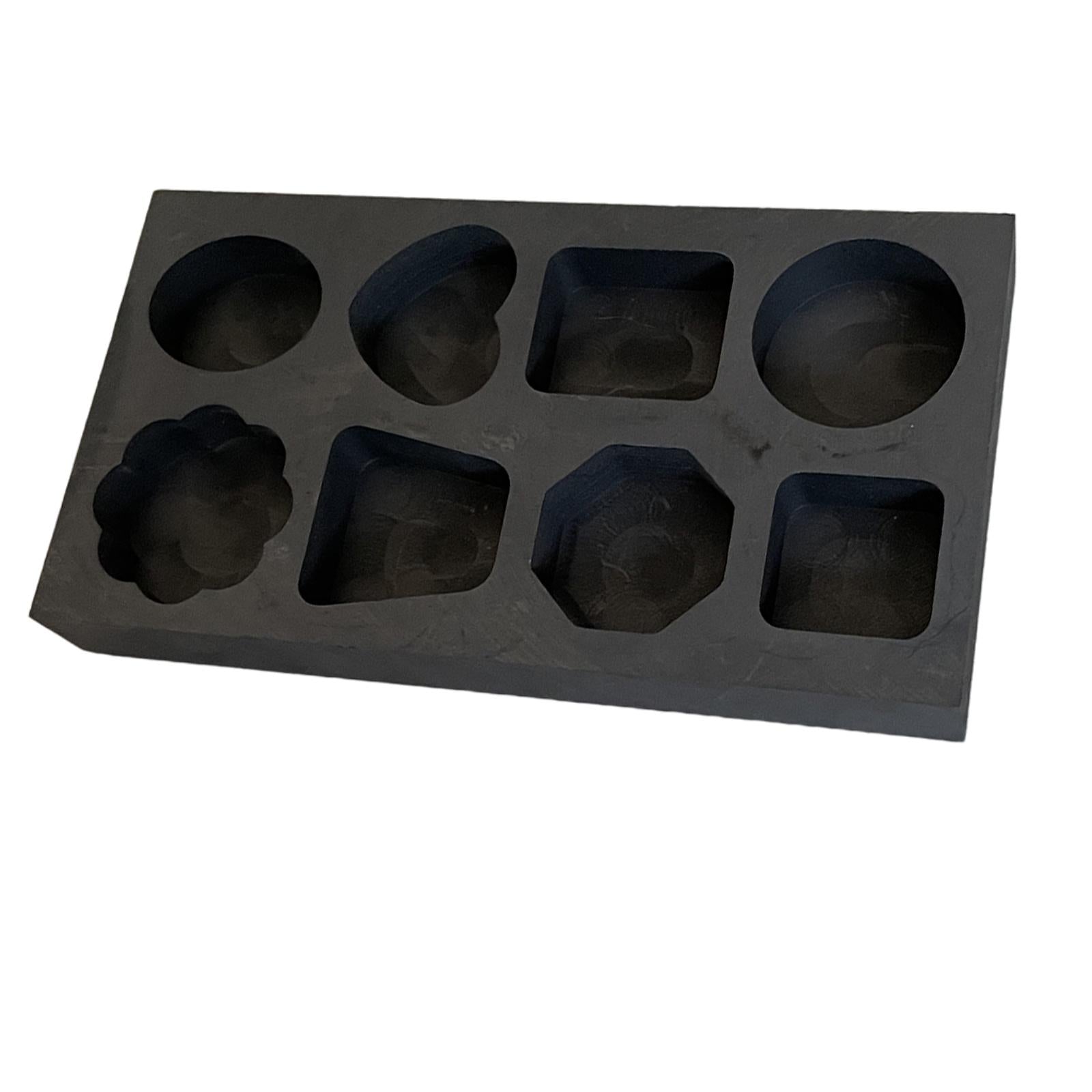 Graphite Ingot Mold Crucible for Melting Scrap Copper Jewelry  8 Holes