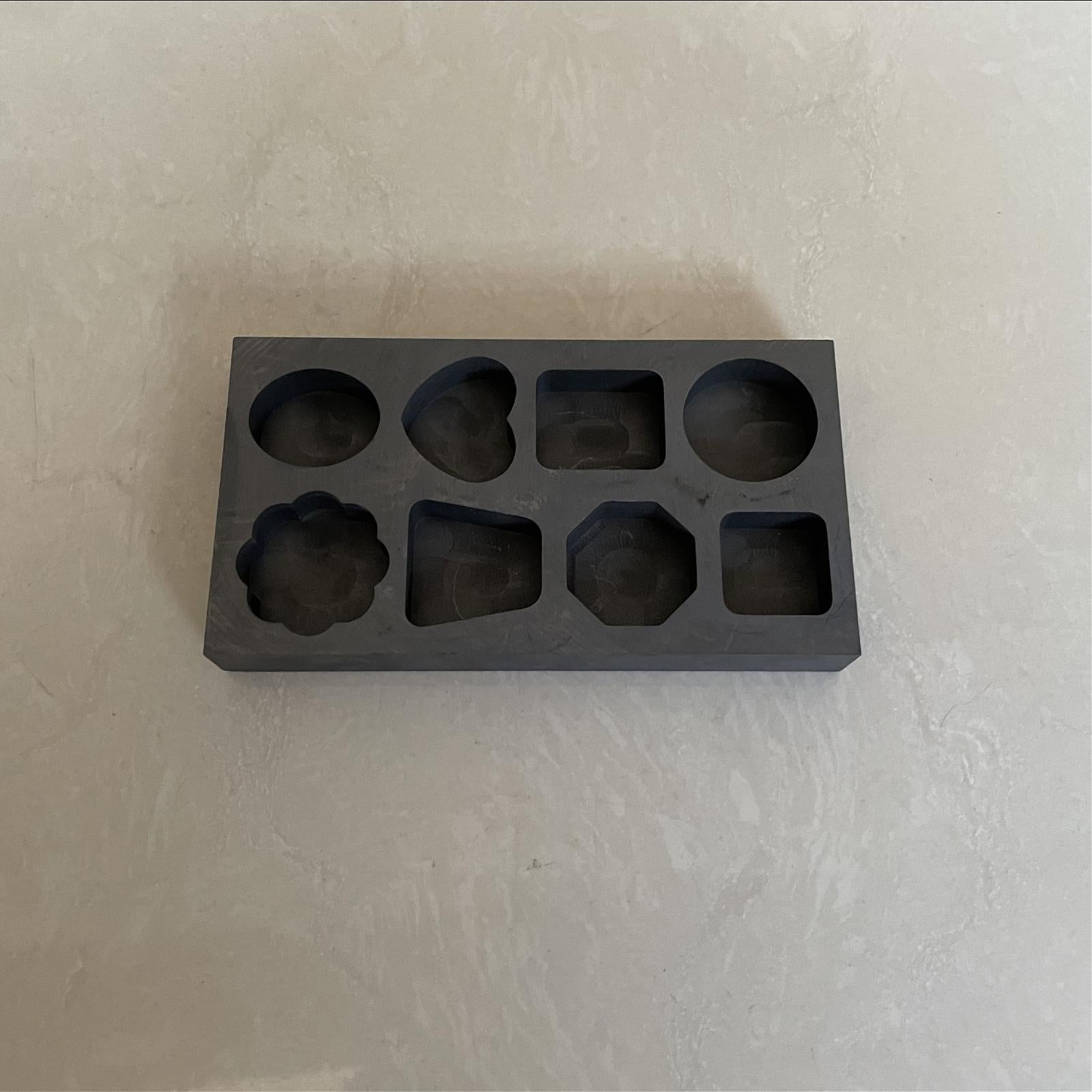 Graphite Ingot Mold Crucible for Melting Scrap Copper Jewelry  8 Holes