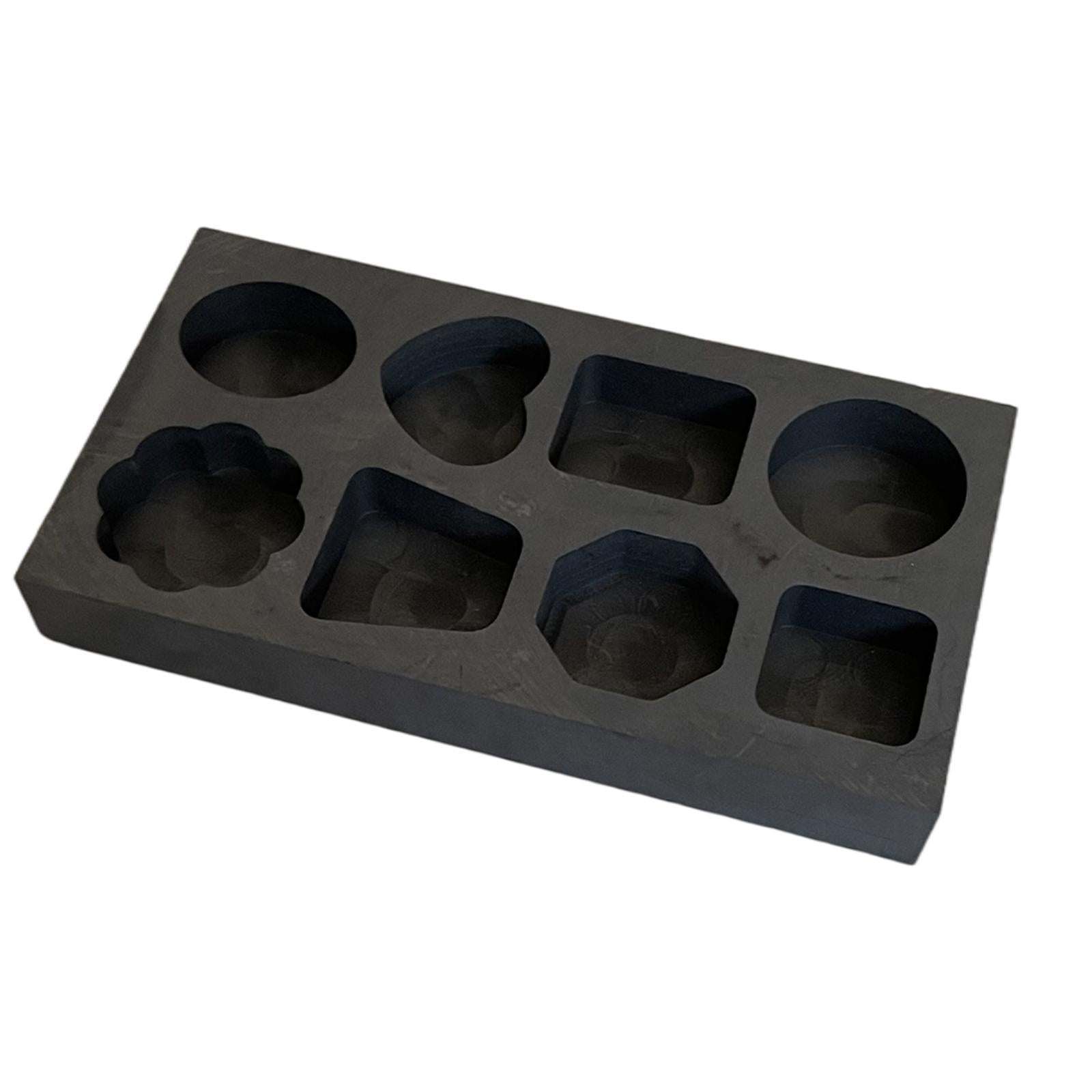 Graphite Ingot Mold Crucible for Melting Scrap Copper Jewelry  8 Holes