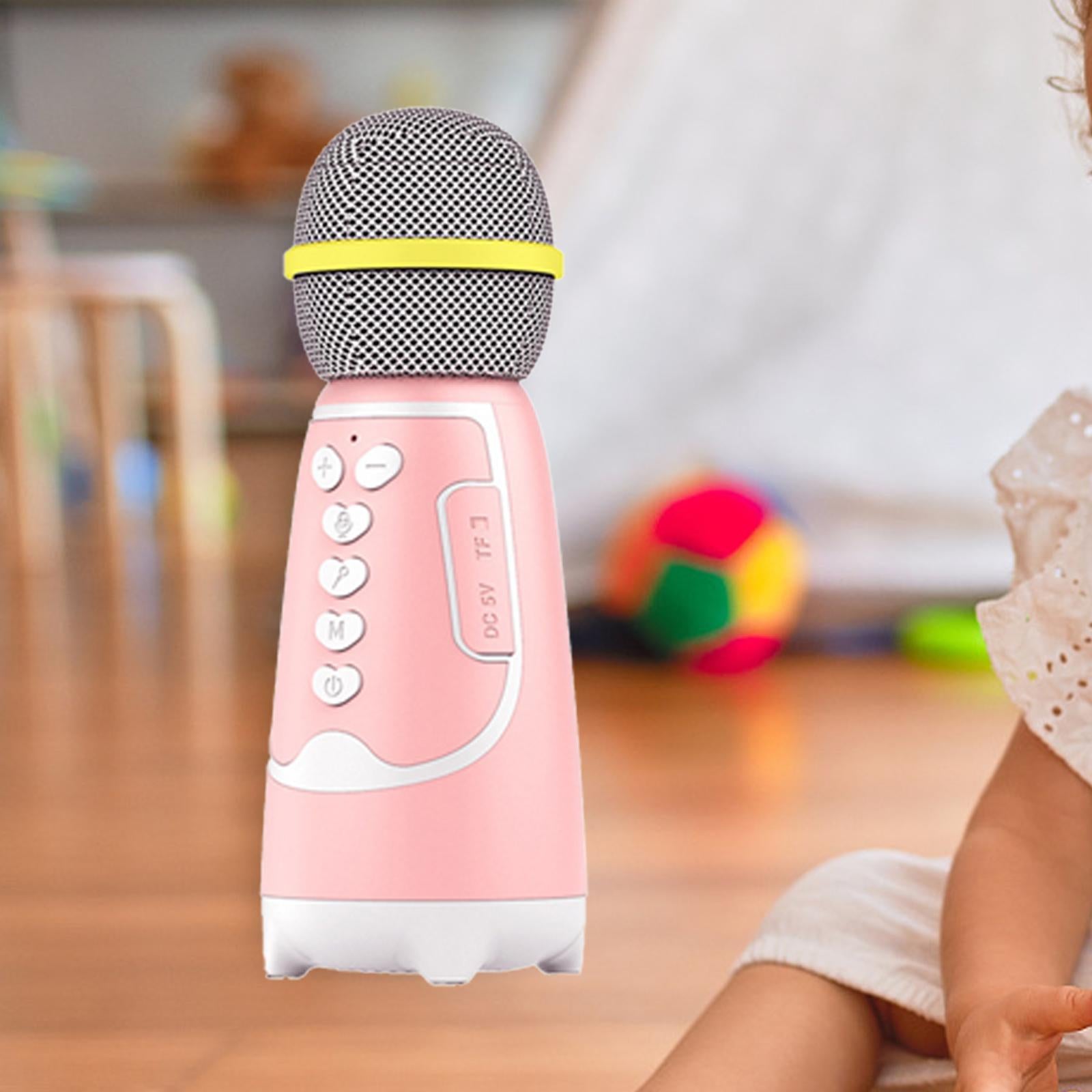 Bluetooth Karaoke Microphone Handheld Mic Speaker Party Singing Toy Pink