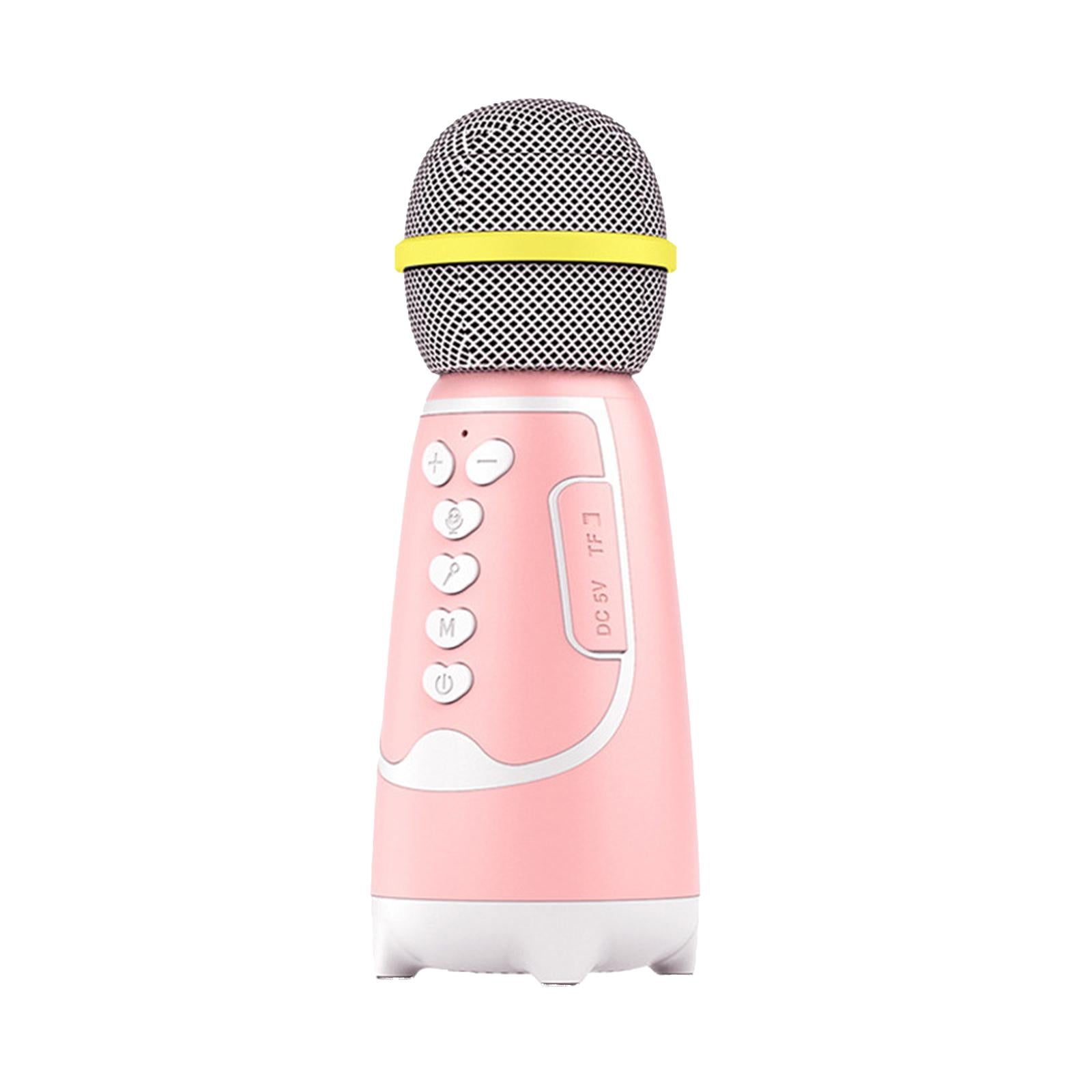 Bluetooth Karaoke Microphone Handheld Mic Speaker Party Singing Toy Pink