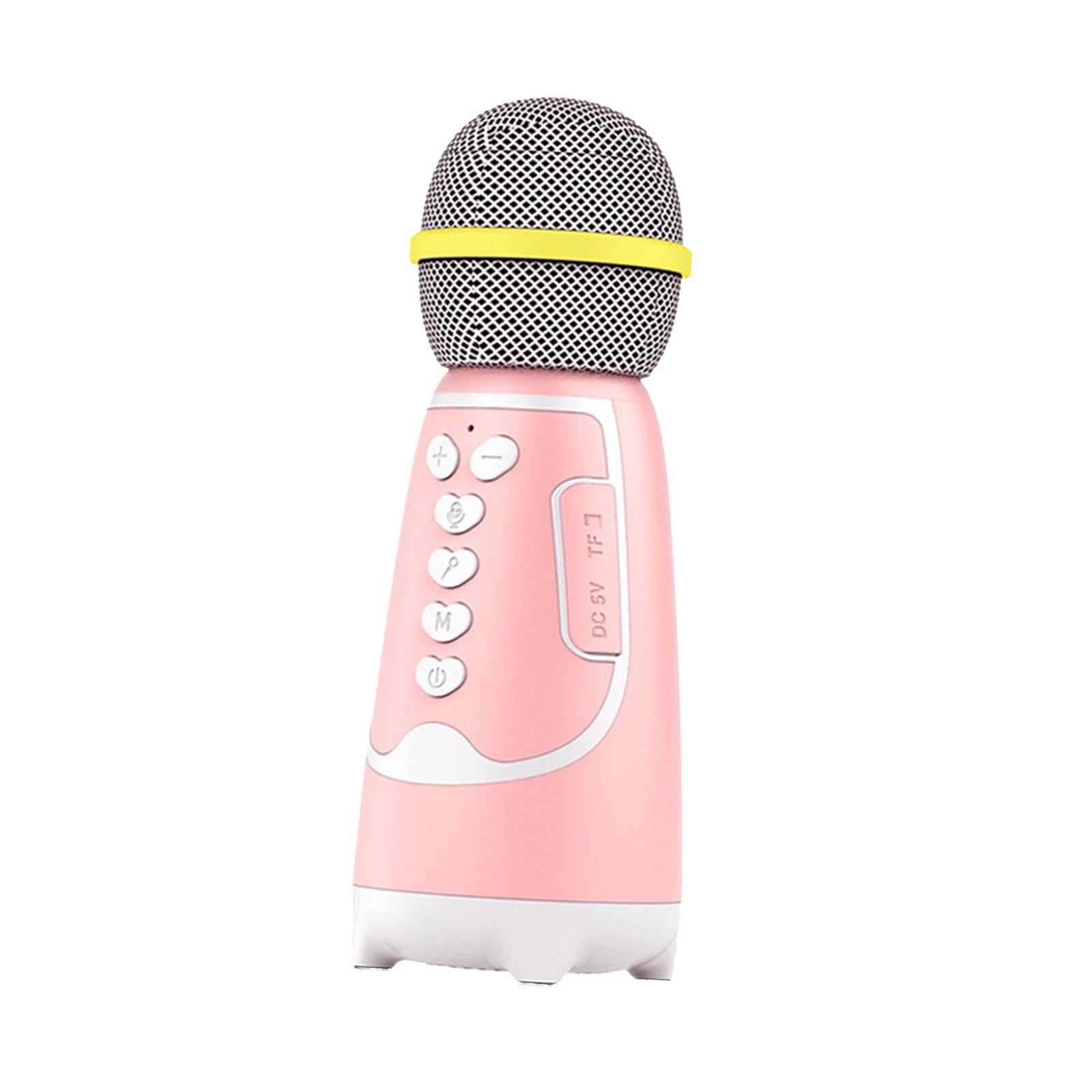 Bluetooth Karaoke Microphone Handheld Mic Speaker Party Singing Toy Pink