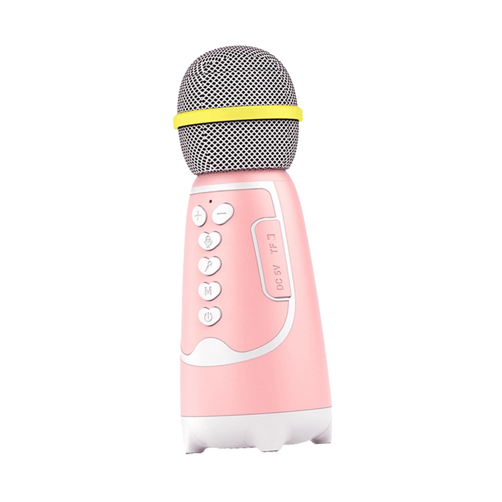 Bluetooth Karaoke Microphone Handheld Mic Speaker Party Singing Toy Pink