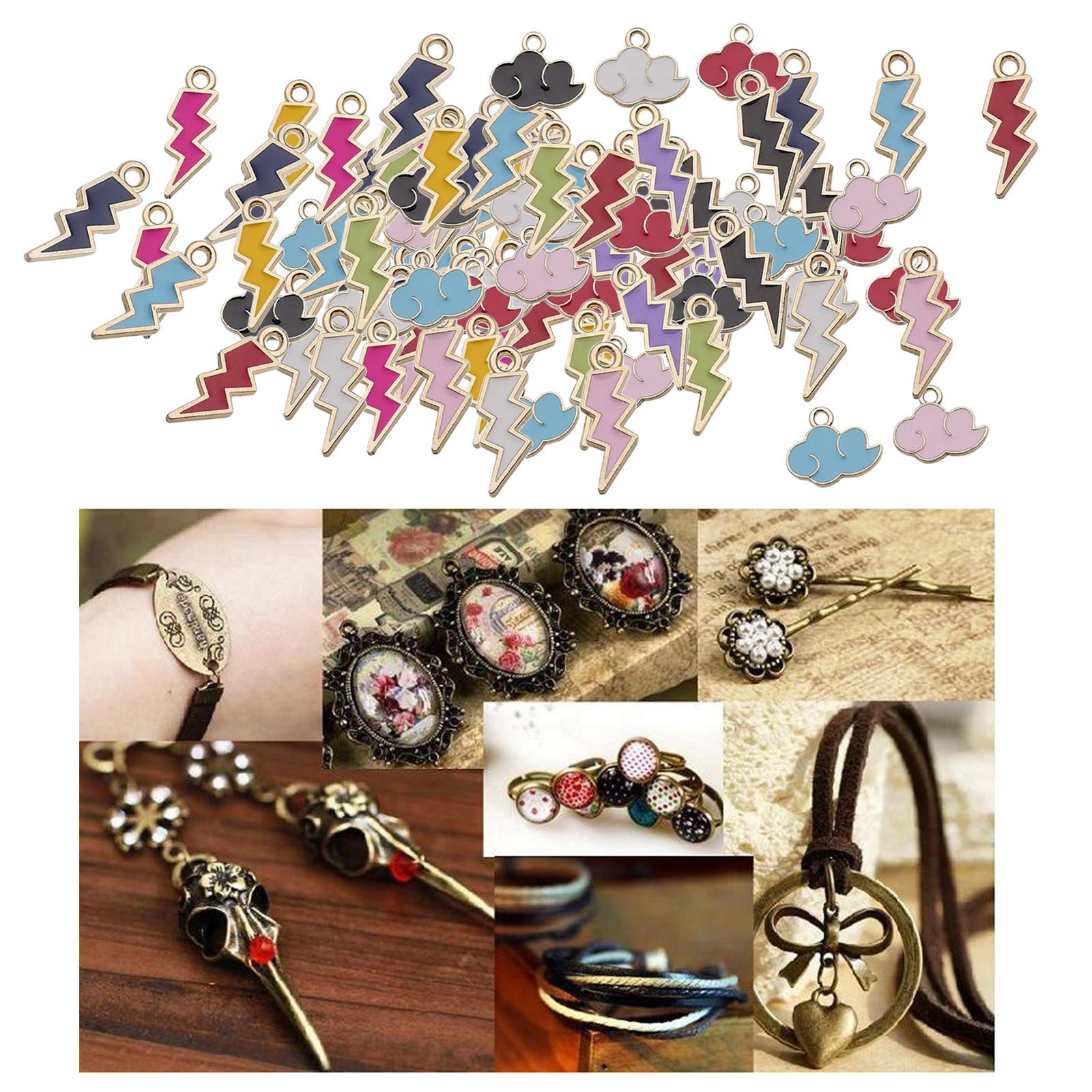 90Pc Cute Enamel Charms Pendants for DIY Jewelry Necklace Bracelets Earrings