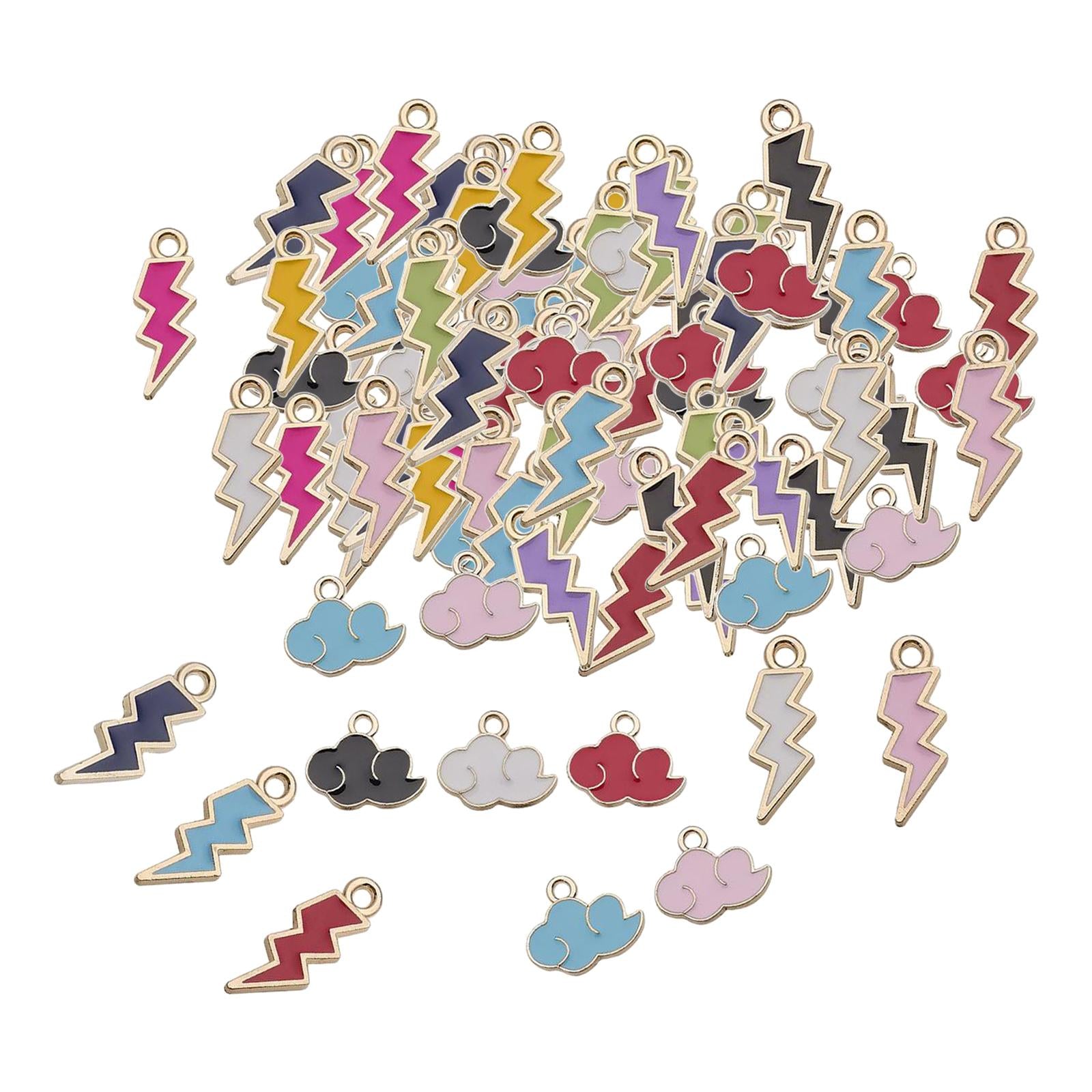 90Pc Cute Enamel Charms Pendants for DIY Jewelry Necklace Bracelets Earrings