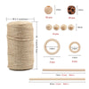 DIY Macrame Cord Kit Twisted Rope Natural Cotton for Plant Hangers Tapestry