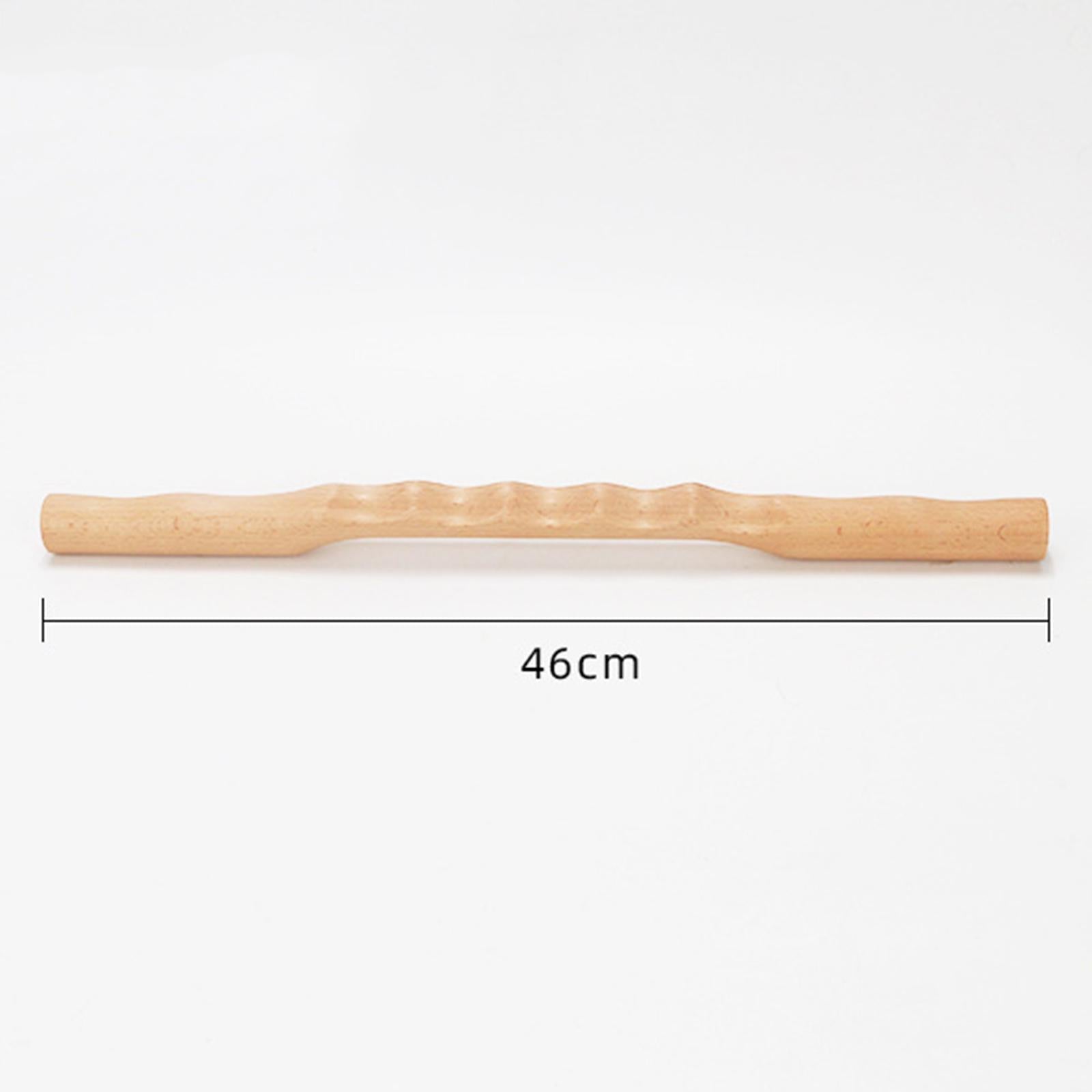 Wood Guasha Scraping Bar Massage Tool Deep Tissue Back Abdomen Salon 46cm