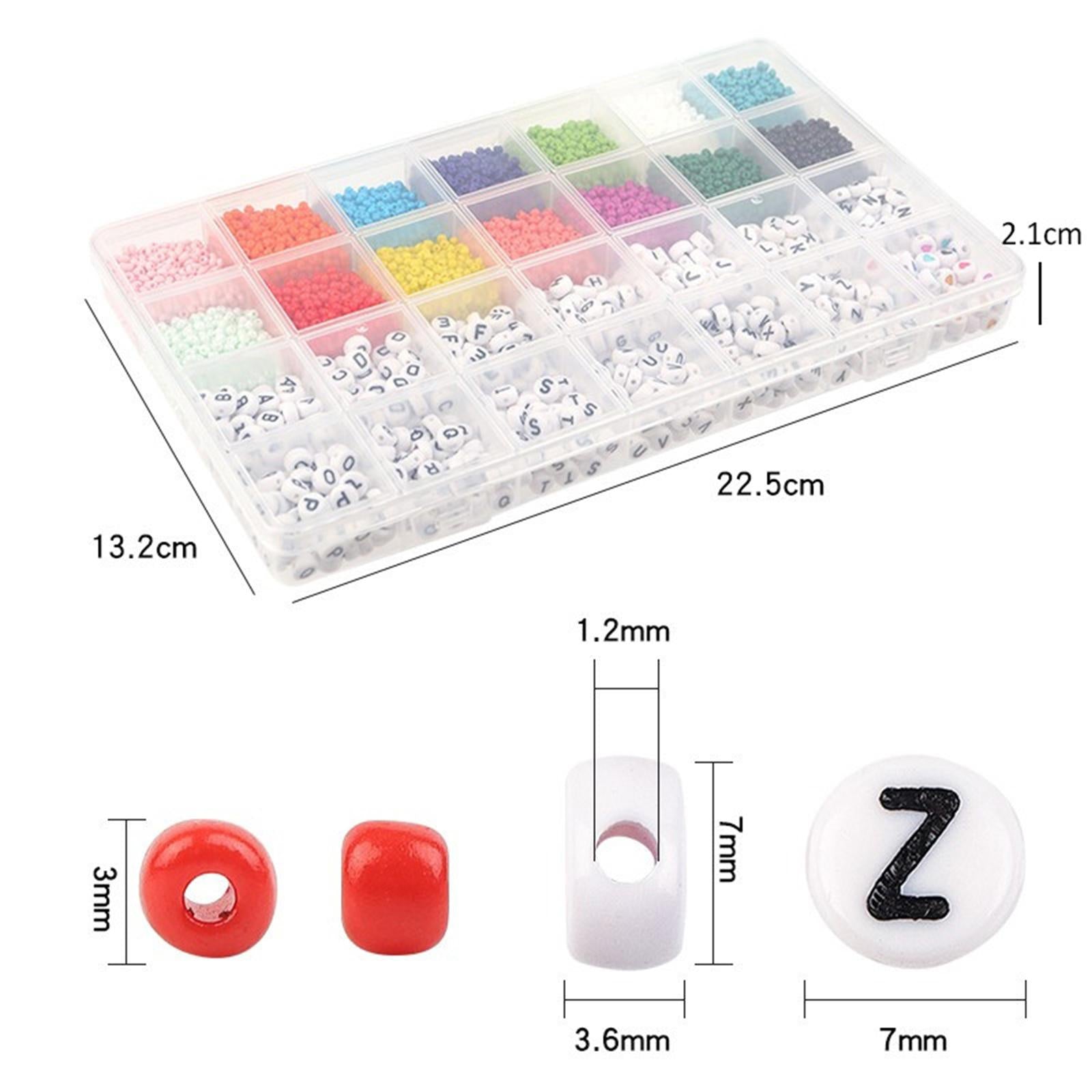 6300Pcs Glass Seed Bead Box Set Spacer Beads For Bracelet Jewelry Findings