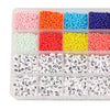 6300Pcs Glass Seed Bead Box Set Spacer Beads For Bracelet Jewelry Findings