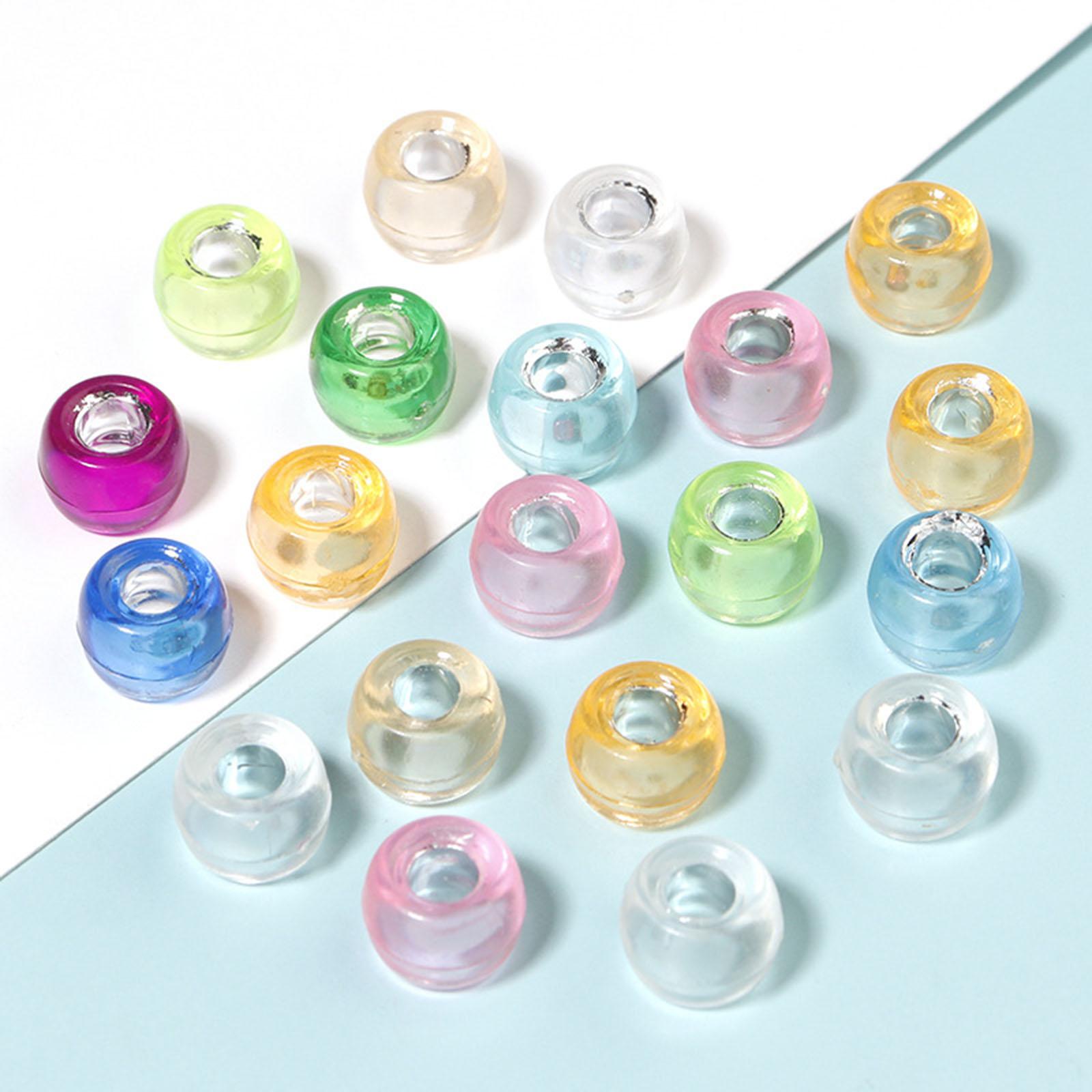 500x Transparent Acrylic Beads Spacer Beads DIY Jewelry Bracelet Pendant