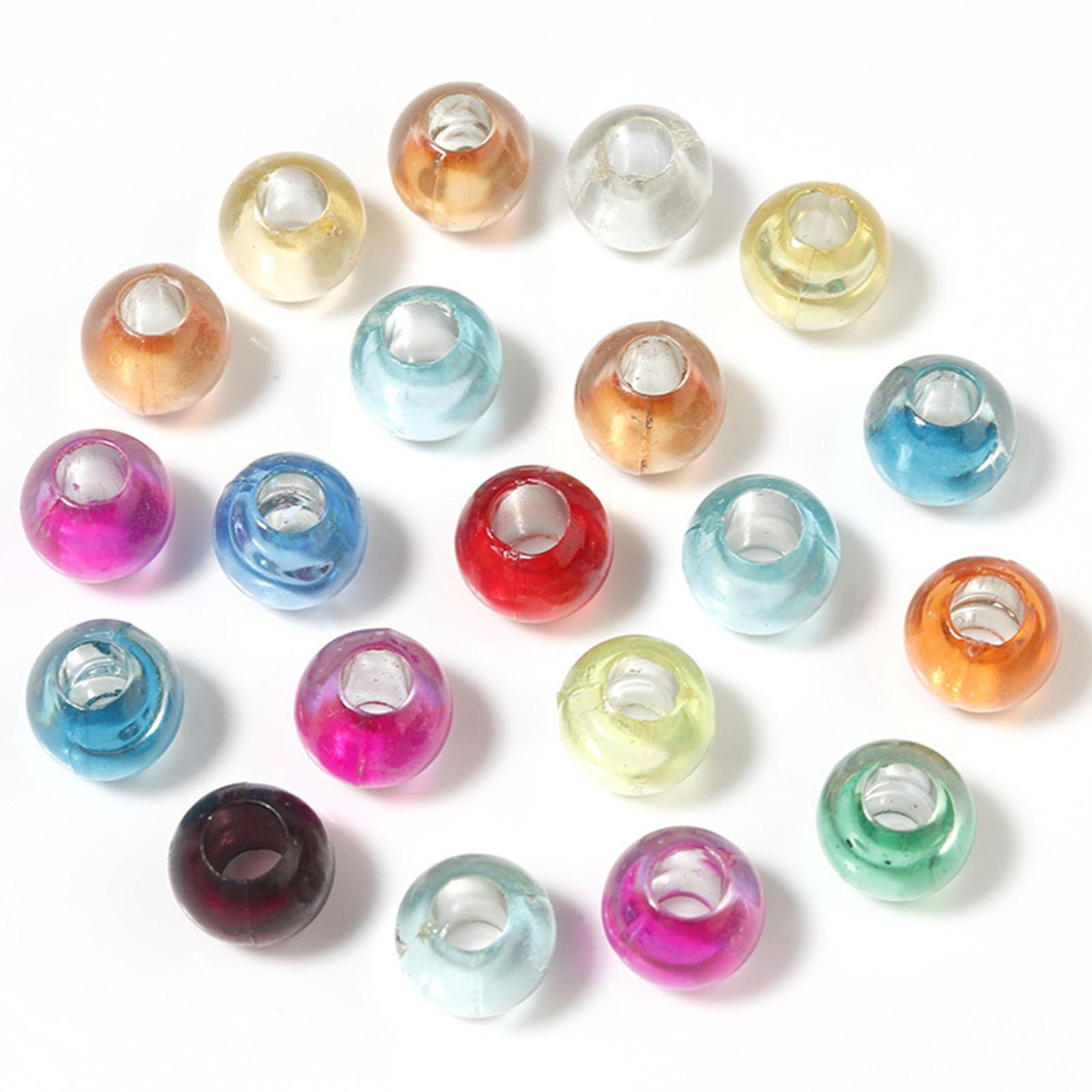 500x Transparent Acrylic Beads Spacer Beads DIY Jewelry Bracelet Pendant