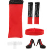 1/6 Female Red Tight Dress High-heeled Shoes for 12