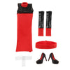 1/6 Female Red Tight Dress High-heeled Shoes for 12