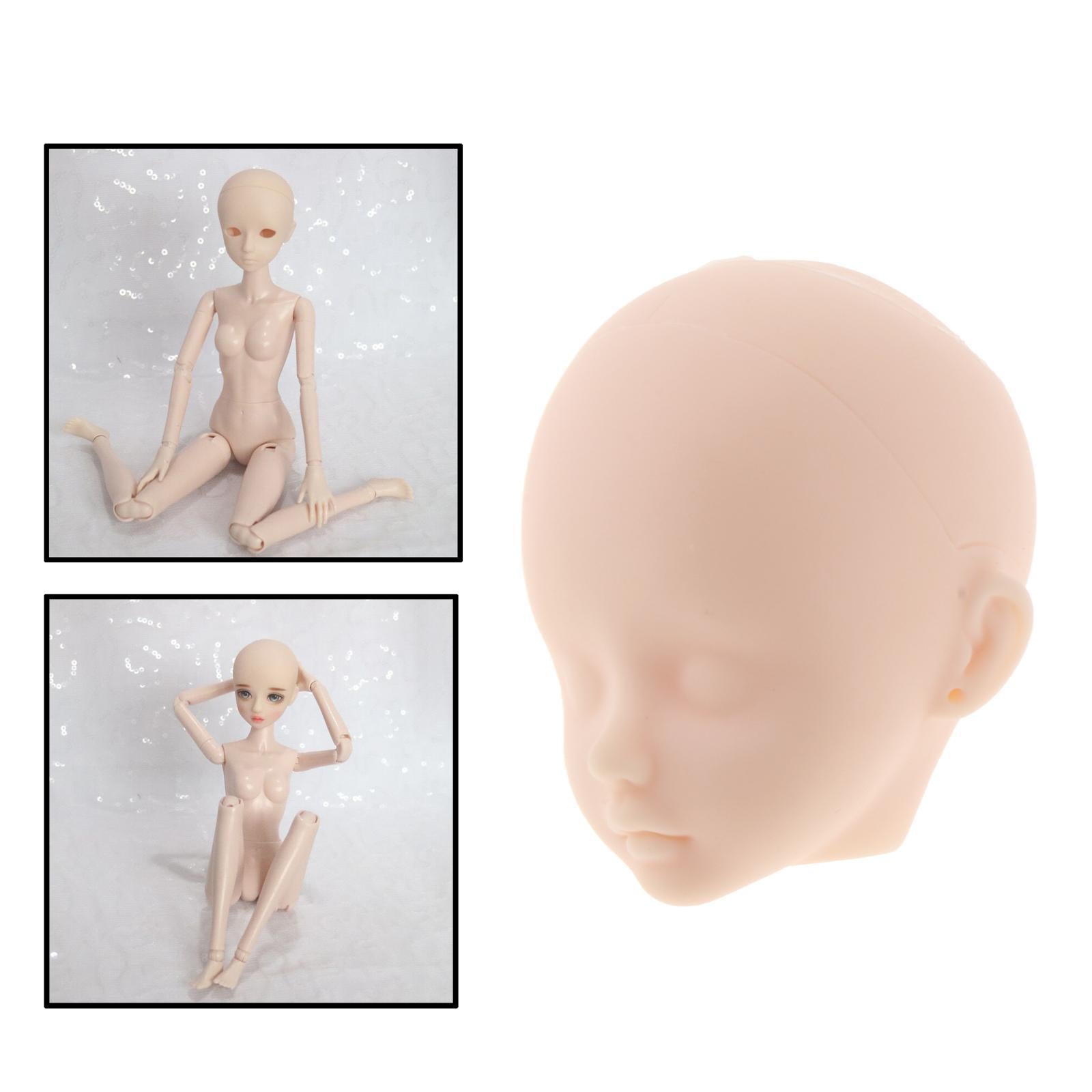 22 Moveable Jointed Doll Body 1/6 BJD Nude Doll Head without Eye contour