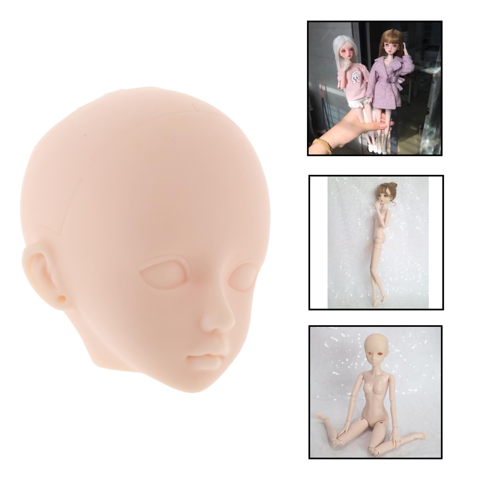 22 Moveable Jointed Doll Body 1/6 BJD Nude Doll Head with Eye contour