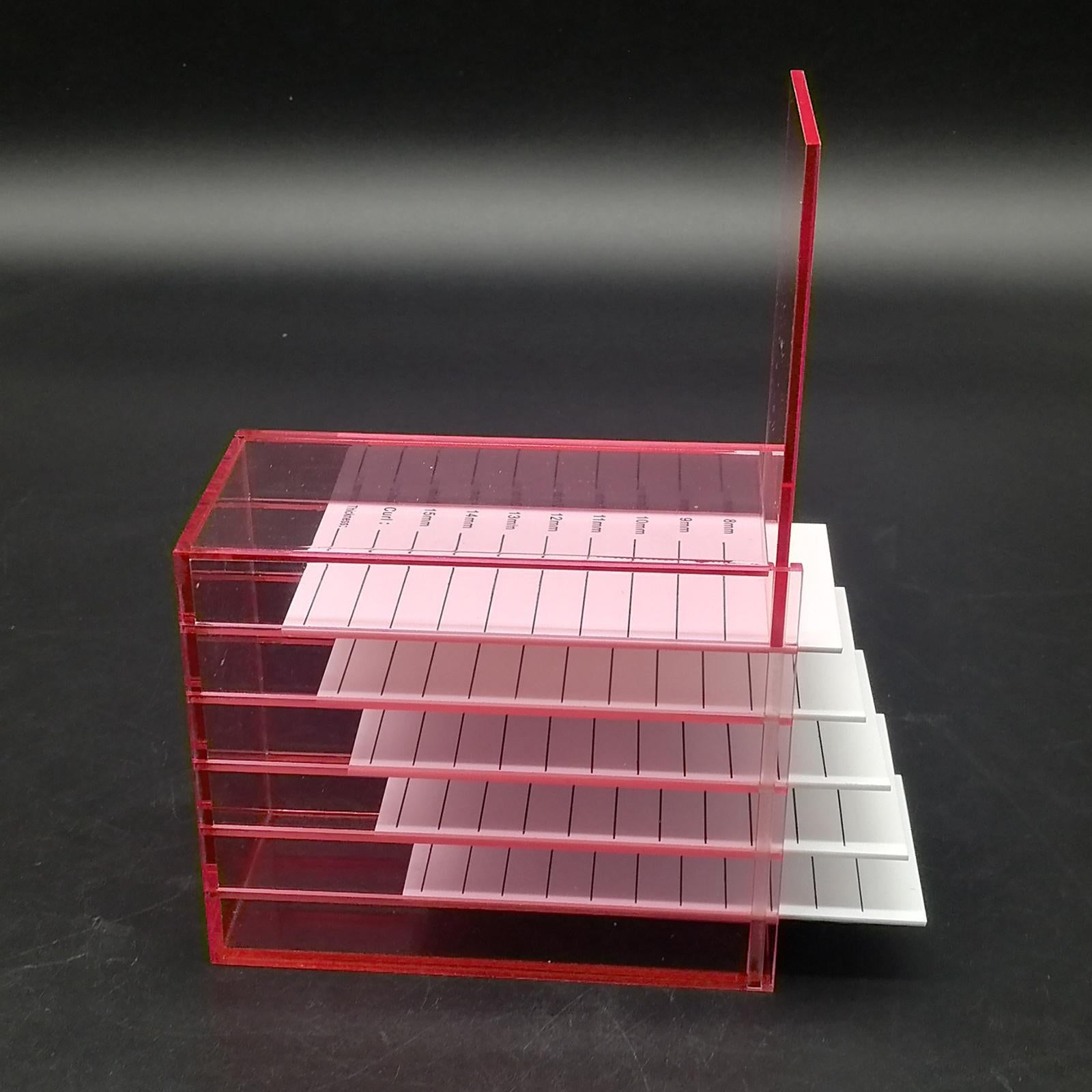 Acrylic 5 Layer Eyelash Storage Case Box Container Holder White pallet