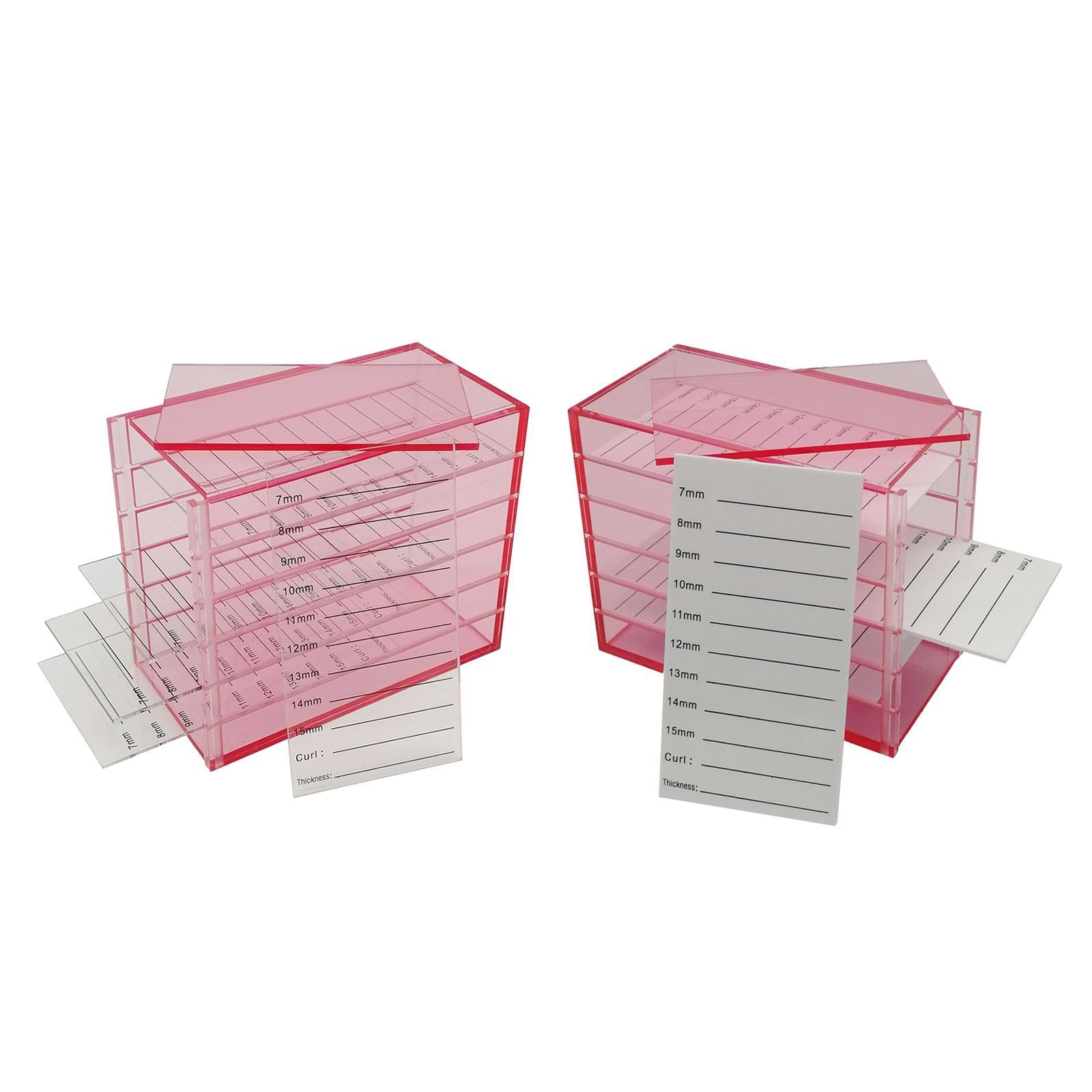 Acrylic 5 Layer Eyelash Storage Case Box Container Holder White pallet