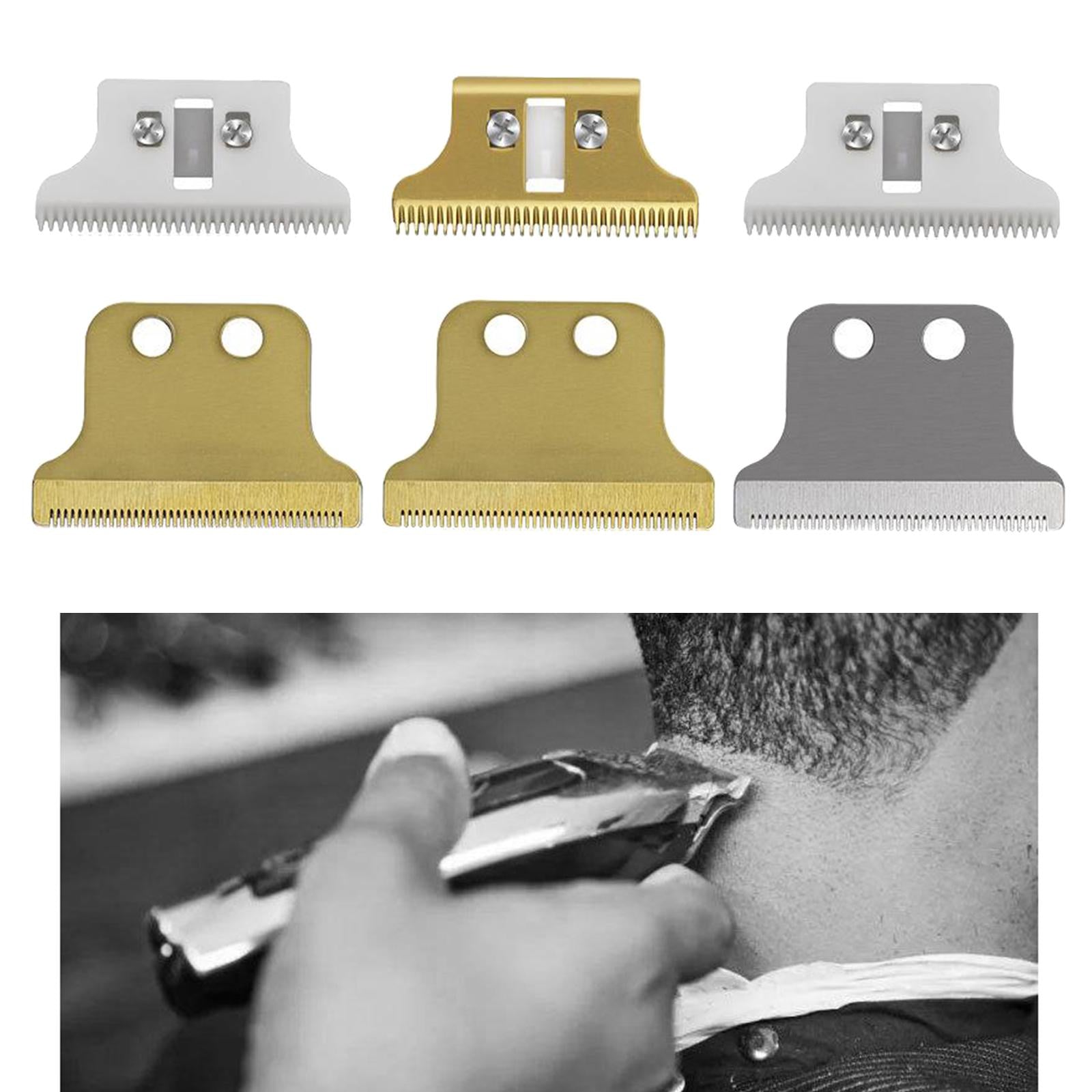 Salon Barber Blade Cutter Head For WAHL 8081 Hair Clipper Gold + Ceramic