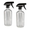 2pcs 250/500ml Boston Empty Amber/Blue Glass Spray Bottle clear  500ml