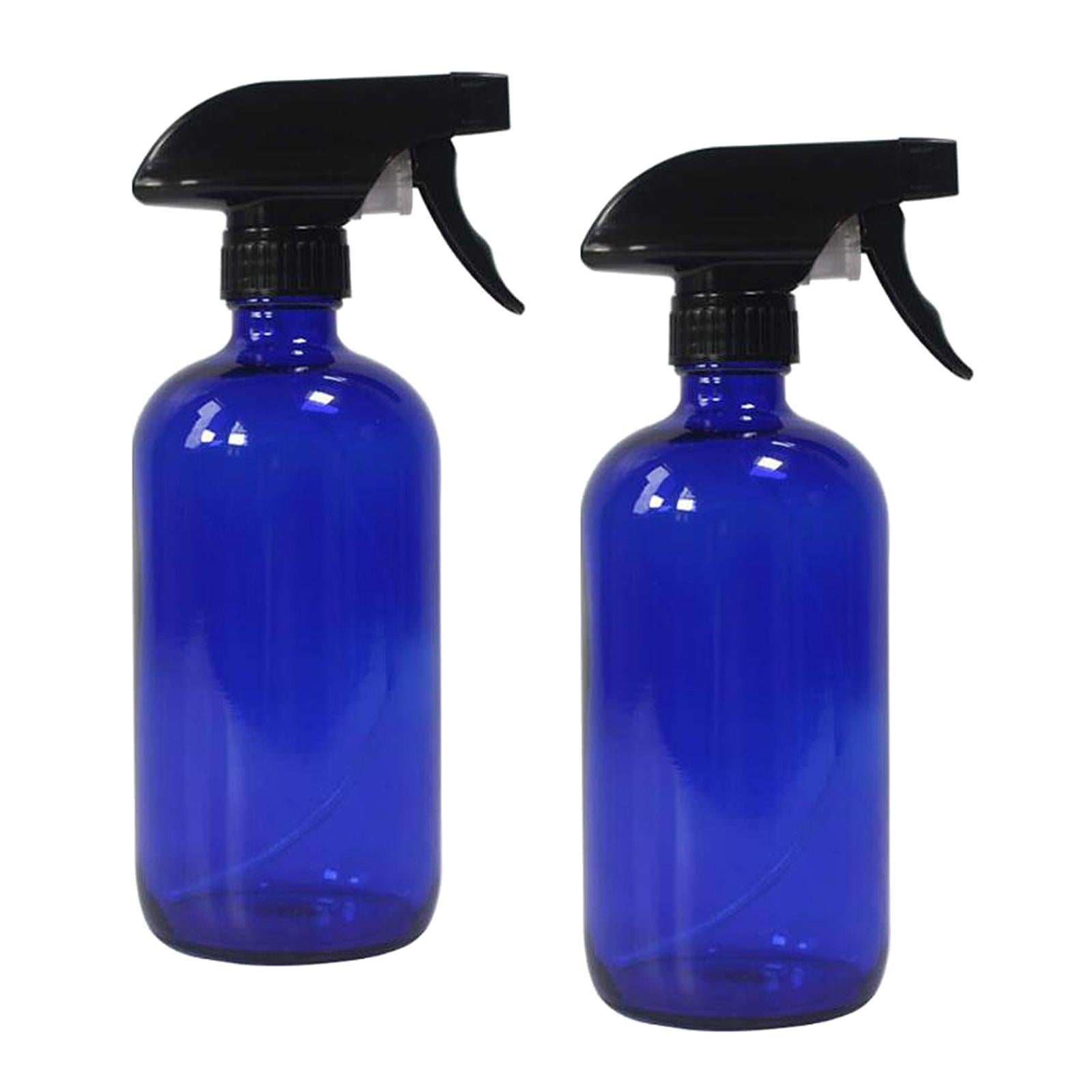 2pcs 250/500ml Boston Empty Amber/Blue Glass Spray Bottle blue 250ml