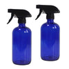 2pcs 250/500ml Boston Empty Amber/Blue Glass Spray Bottle blue 250ml