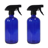 2pcs 250/500ml Boston Empty Amber/Blue Glass Spray Bottle blue 250ml