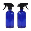 2pcs 250/500ml Boston Empty Amber/Blue Glass Spray Bottle blue 250ml